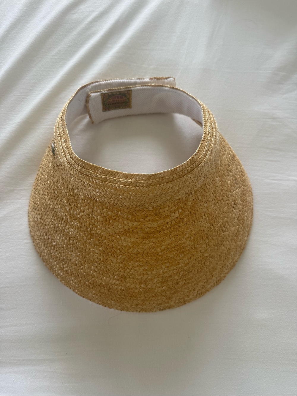 Scala Collezione Handcrafted Woven Straw Sun Visor Braided Straw Sun Visor O/S